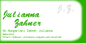 julianna zahner business card